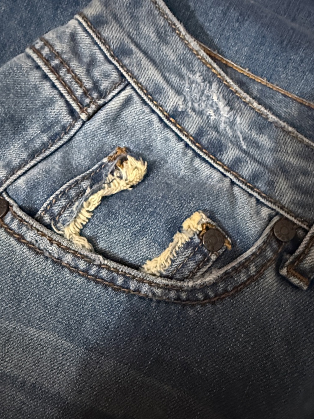 Stetson Blue Denim Jeans with Brass Stitching Detail - Picture 9 of 10